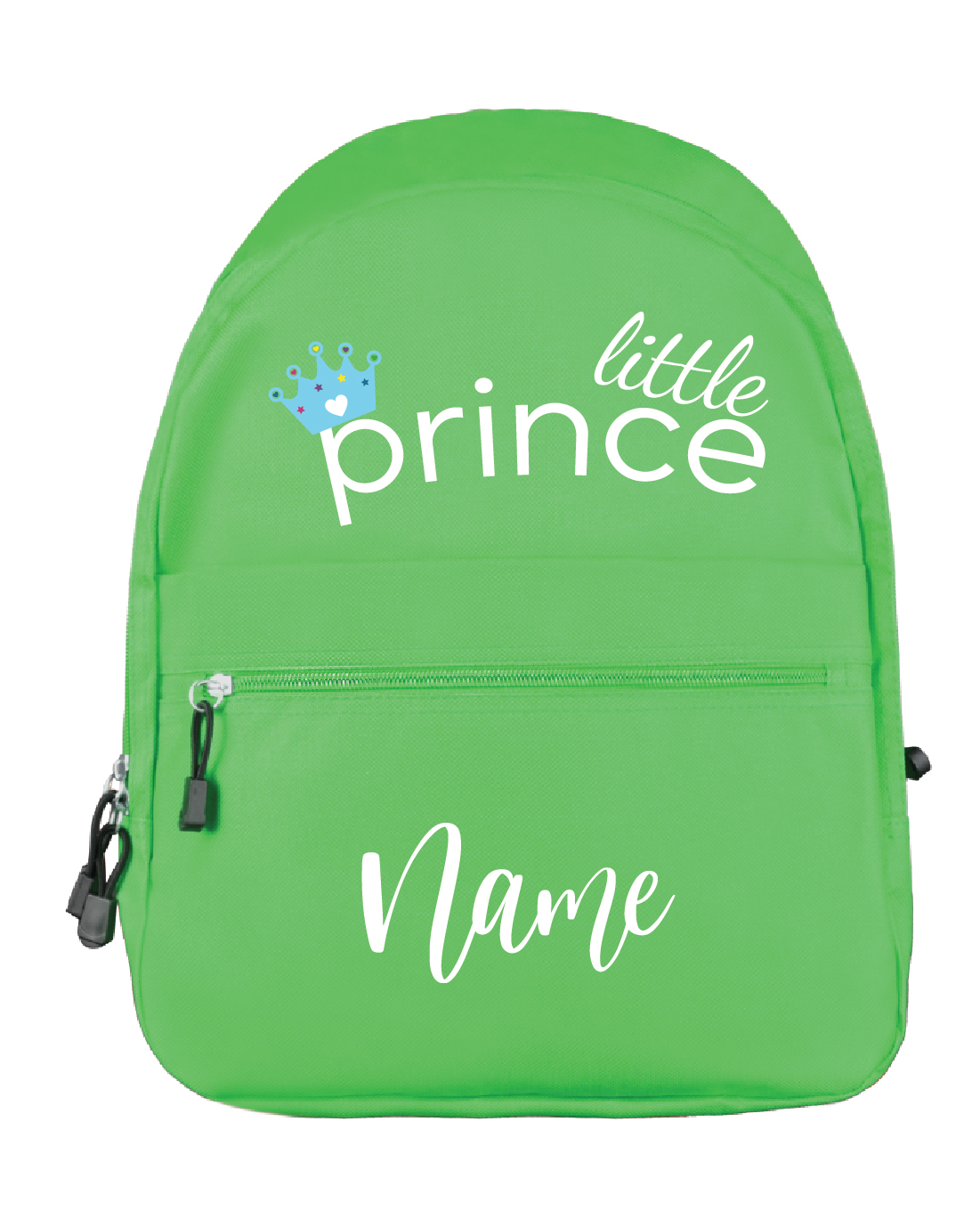 Personalised Little Prince Green Backpack for Kids